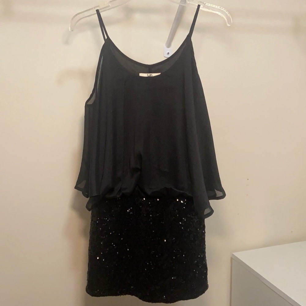 Ya Los Angeles black sequin dress